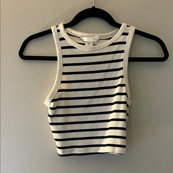H&M Monochrome Striped Tank Top - Picture 1 of 2